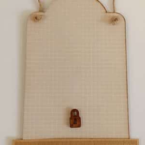 Botón de madera Candado